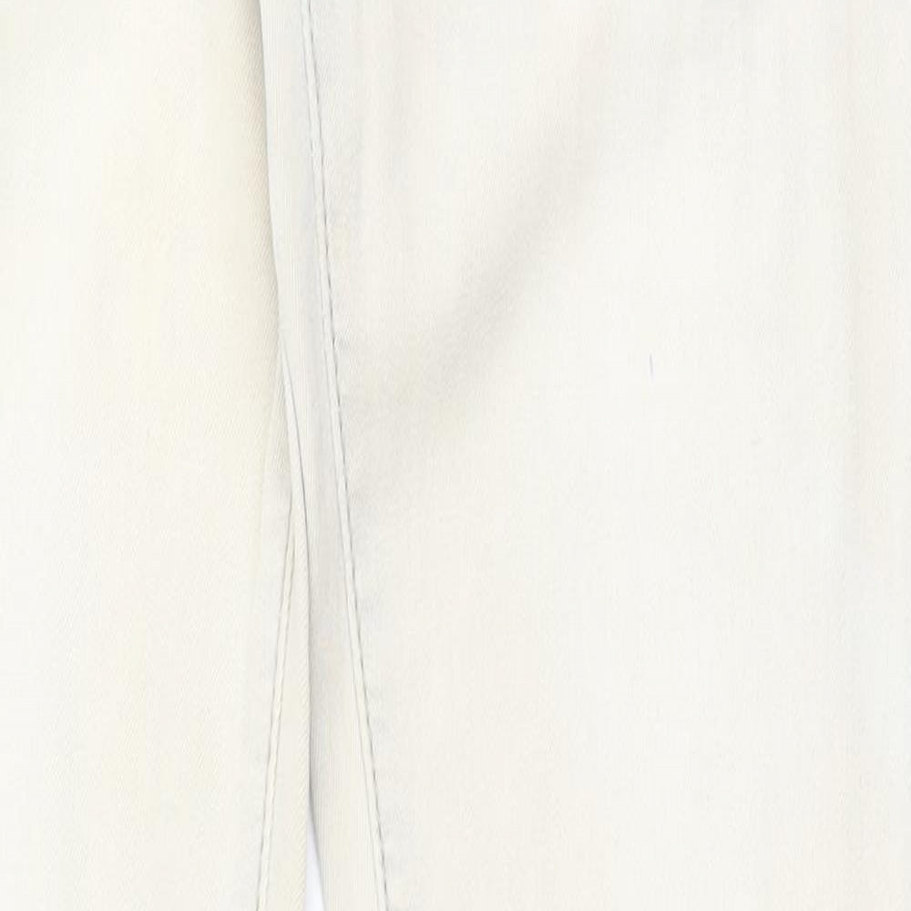 Lexxury Womens Beige  Cotton Skinny Jeans Size S L33 in Regular Zip