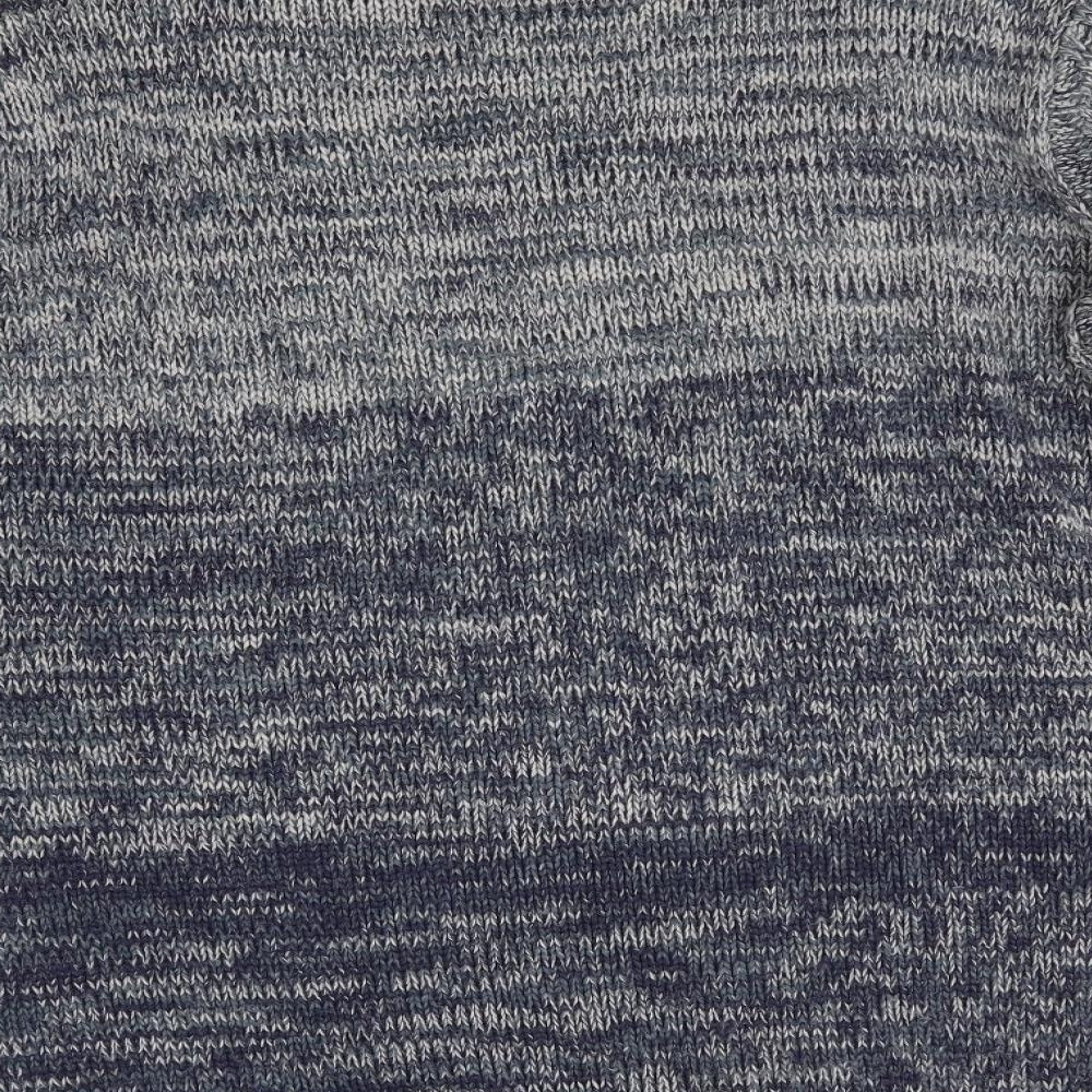 Cedar Wood State Mens Blue Collared   Pullover Jumper Size M   - Fade to Blue Teal Grey Mix