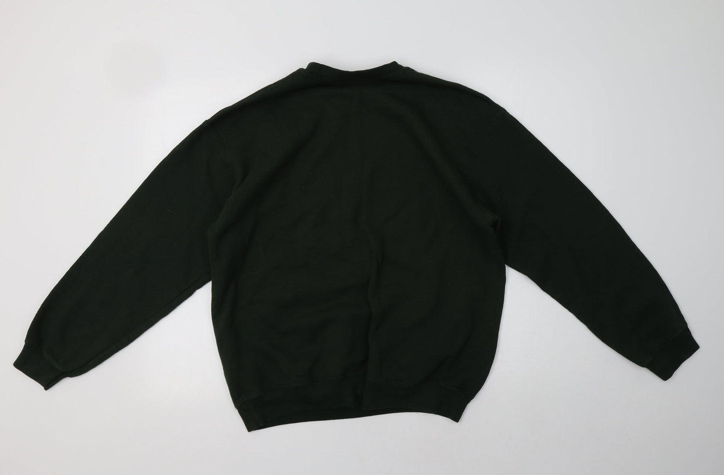 PRETTYLITTLETHING Womens Green  Cotton Pullover Sweatshirt Size S