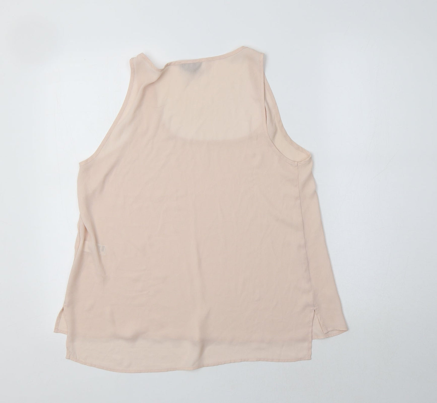 Topshop Womens Pink  Polyester Basic Tank Size 10 Scoop Neck