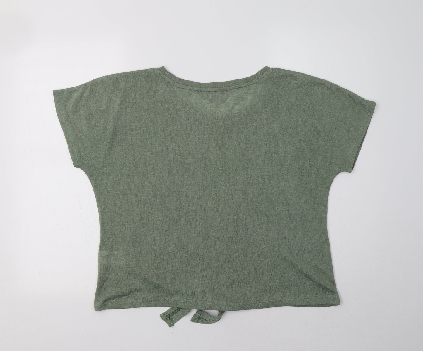 Peacocs Womens Green  Polyester Basic Blouse Size 10 Boat Neck - C'est La Vie