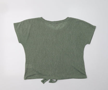 Peacocks Womens Green  Polyester Basic Blouse Size 10 Boat Neck - C'est La Vie
