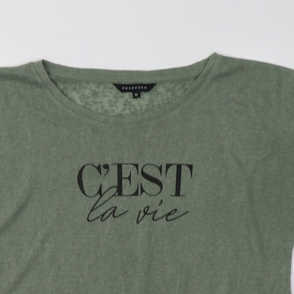 Peacocks Womens Green  Polyester Basic Blouse Size 10 Boat Neck - C'est La Vie