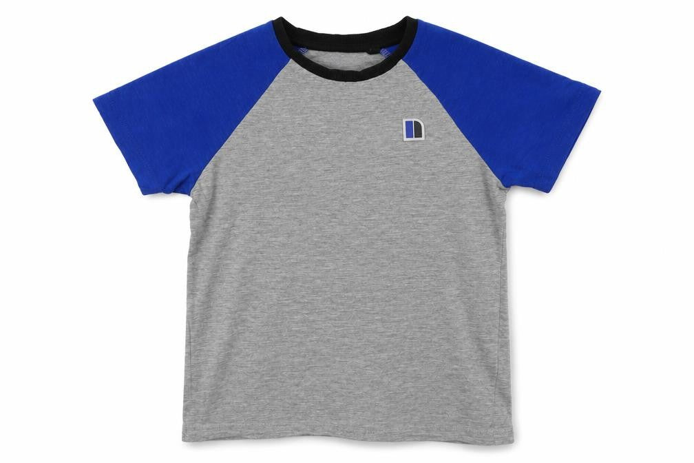 NEXT Girls Grey Colourblock Cotton Basic T-Shirt Size 5 Years Crew Neck