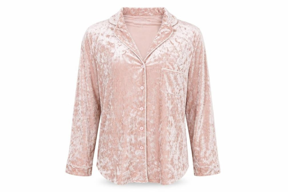 Ladies Originals Womens Pink Solid Polyester Top Pyjama Top Size 12