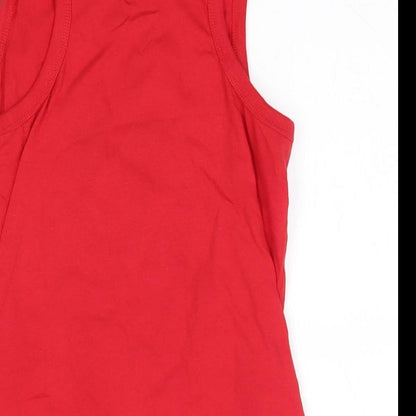 Preloved Disney Boys Red  100% Cotton Basic Tank Size 8 Years Round Neck - Label