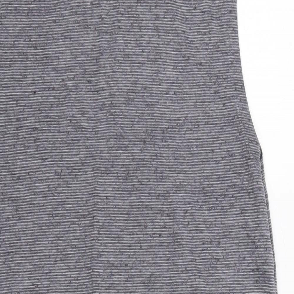 New Look Womens Grey  Polyester Basic Tank Size 8 Round Neck