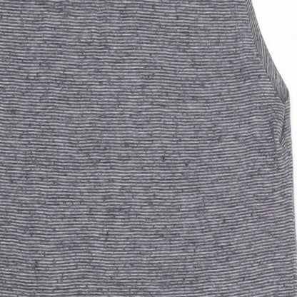 New Look Womens Grey  Polyester Basic Tank Size 8 Round Neck