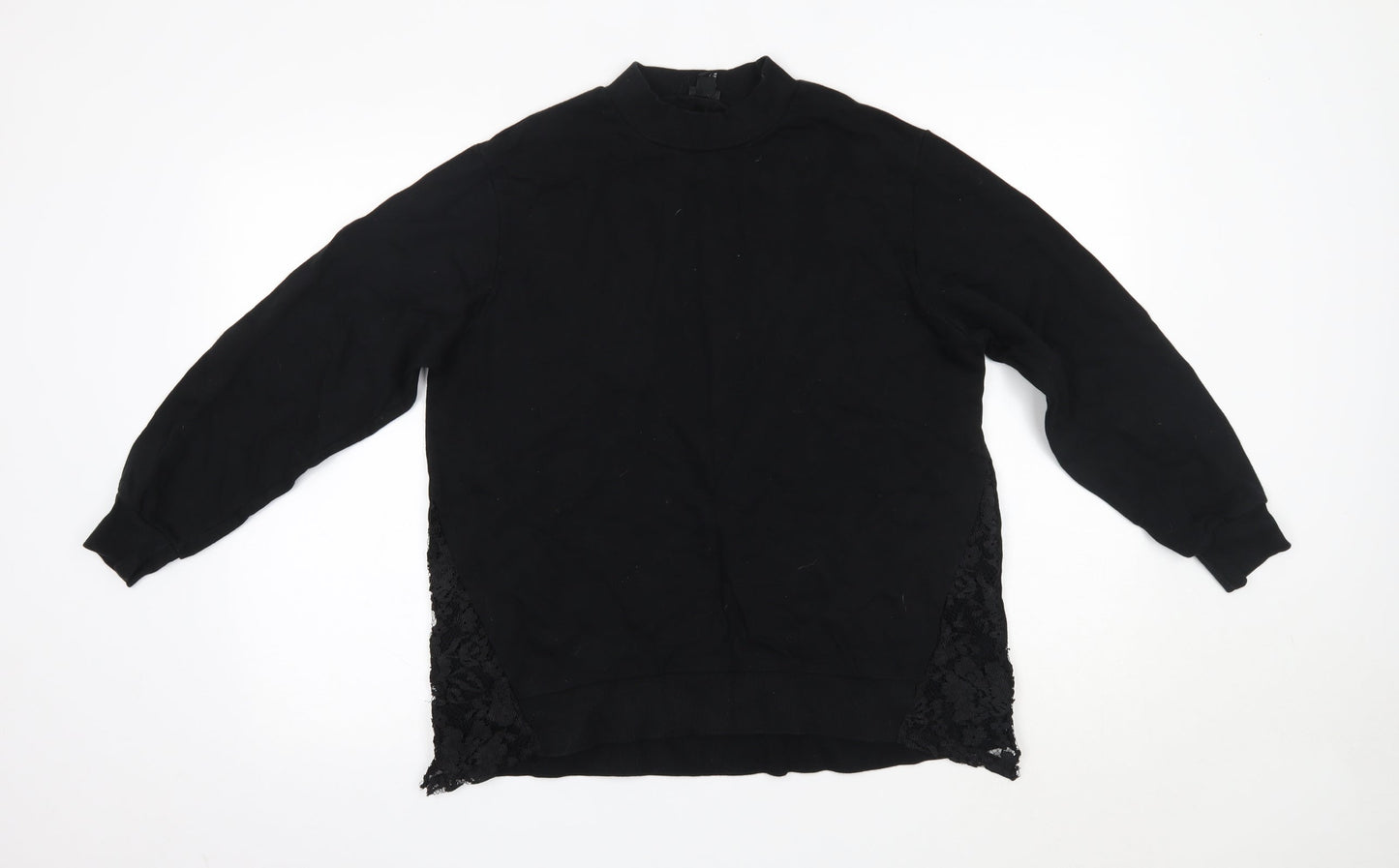 River Island Womens Black High Neck  Polyester Pullover Jumper Size S