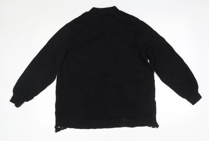 River Island Womens Black High Neck  Polyester Pullover Jumper Size S