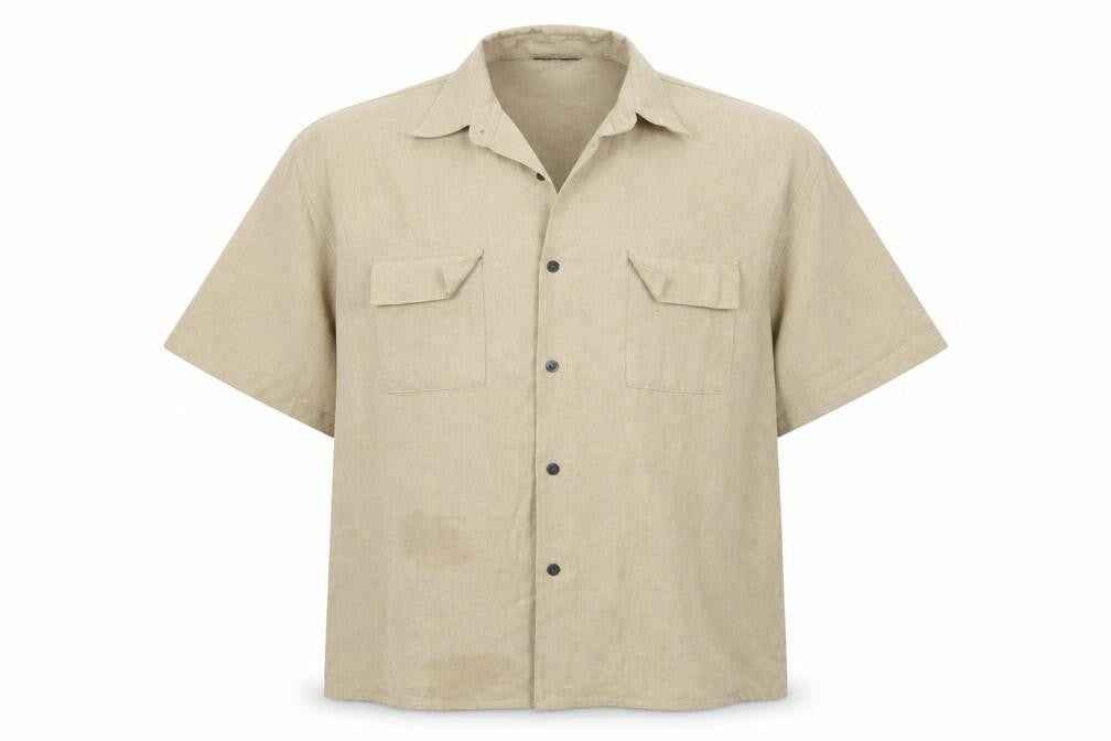 Urban Spirit Mens Beige  Polyester  Button-Up Size XL Collared