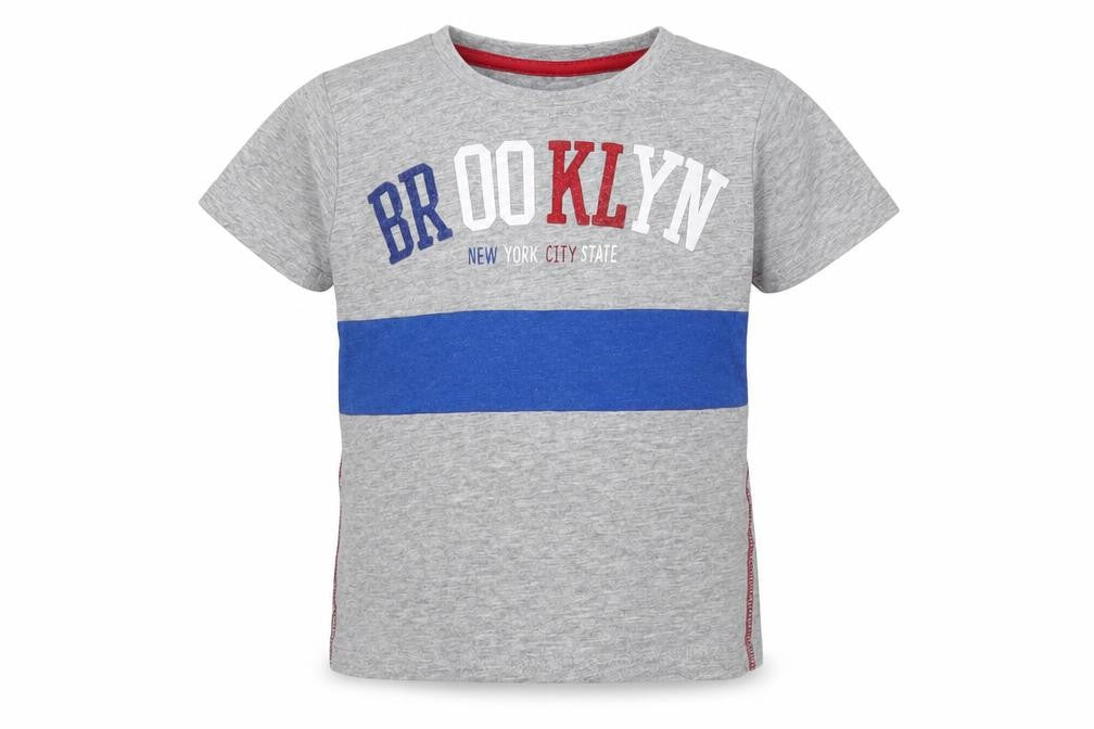 Matalan Boys Grey  Cotton Basic T-Shirt Size 5 Years Round Neck
