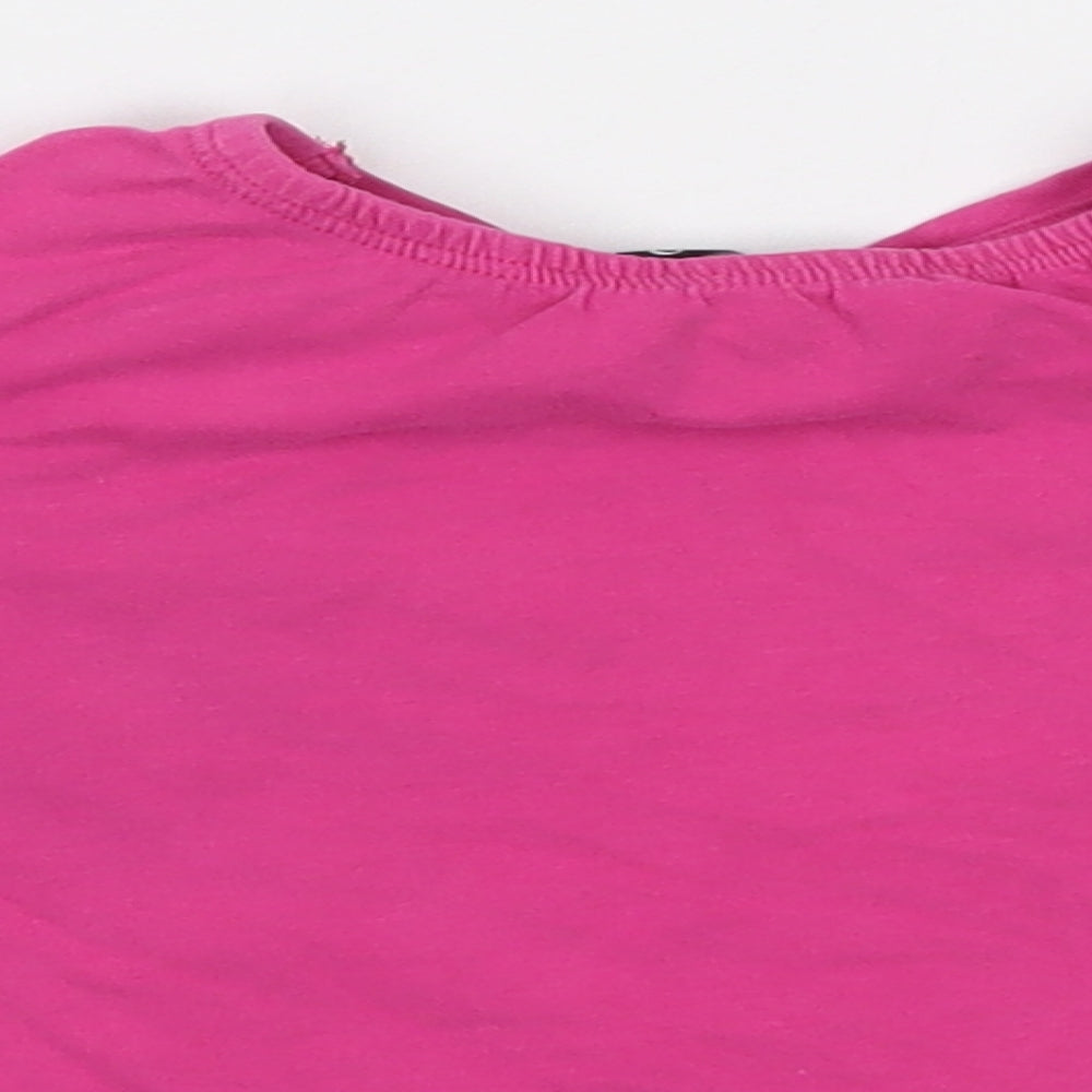 George Baby Pink  Cotton Basic Blouse Size 18-24 Months Round Neck