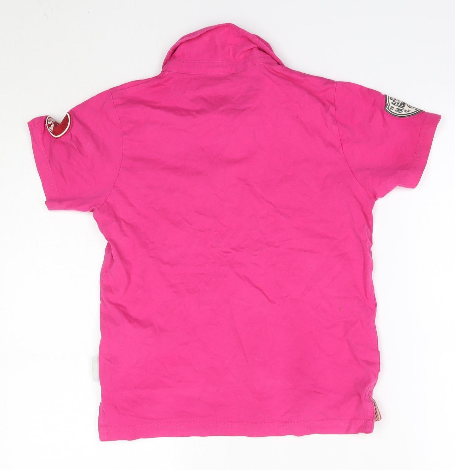 George Boys Pink  100% Cotton Basic Polo Size 8-9 Years Collared