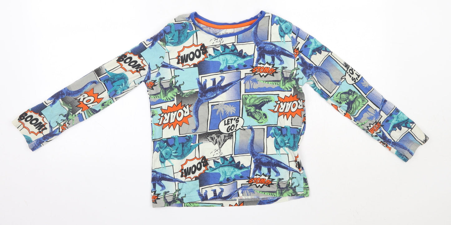 Nutmeg Boys Multicoloured  100% Cotton Basic Casual Size 9-10 Years Round Neck