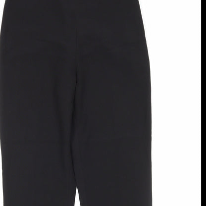 Debenhams Womens Black  Polyester Trousers  Size 12 L29 in Regular