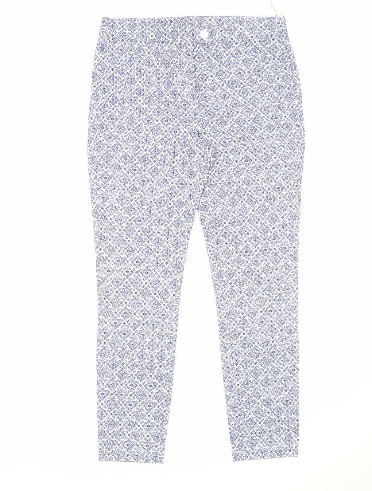 Dorothy Perkins Womens Multicoloured Argyle/Diamond Viscose Trousers  Size 10 L27 in Regular