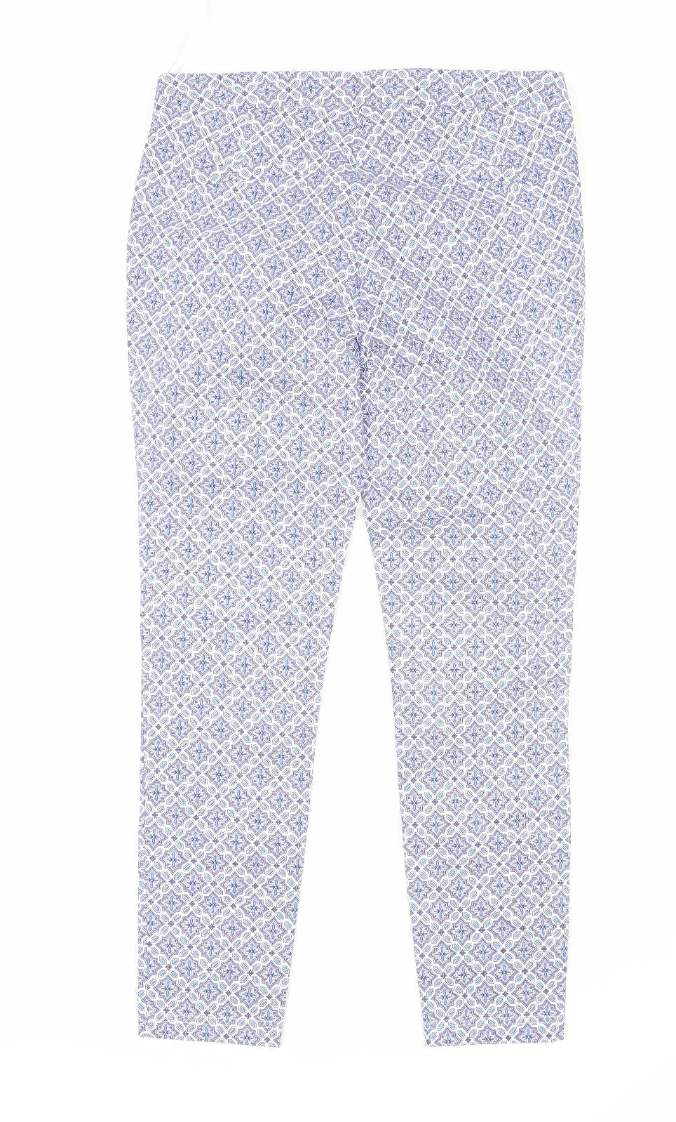 Dorothy Perkins Womens Multicoloured Argyle/Diamond Viscose Trousers  Size 10 L27 in Regular