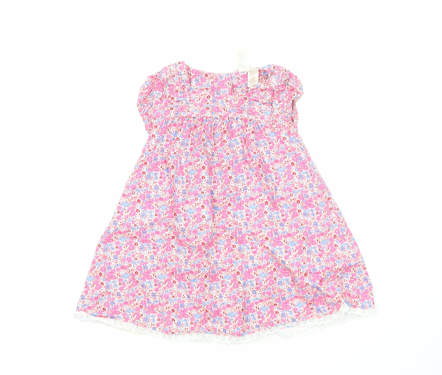 Strawberry Faire Girls Multicoloured Floral Cotton A-Line  Size 3-4 Years  Square Neck
