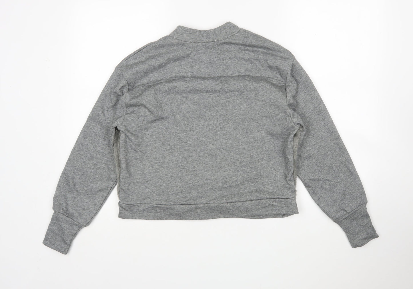 Oh My live Womens Grey  Cotton Pullover Sweatshirt Size S