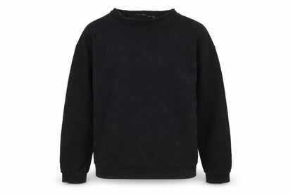 In the Style Womens Black  Cotton Pullover Sweatshirt Size S
