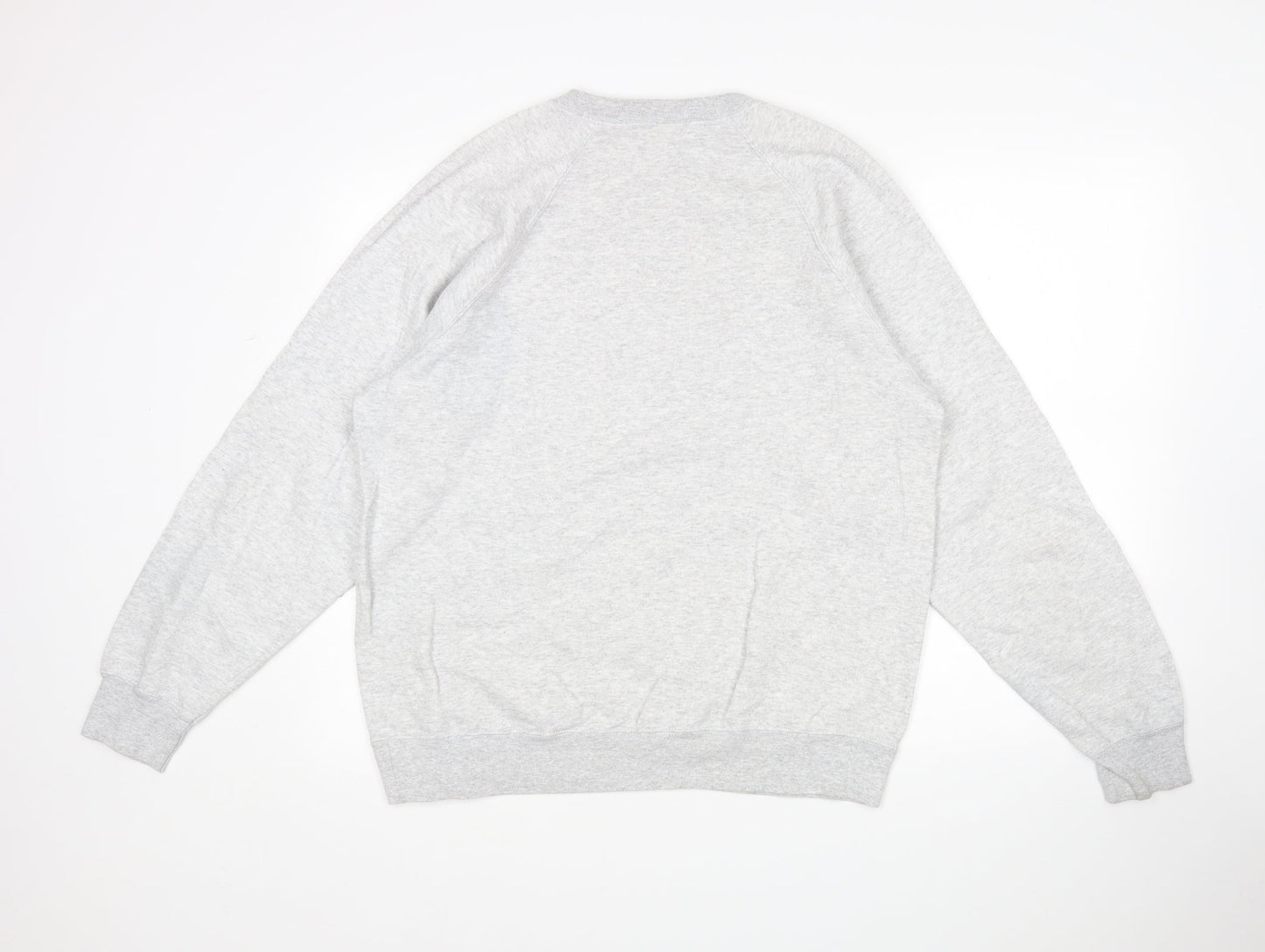 Fruit of the Loom Mens Grey  Cotton Pullover Sweatshirt Size L