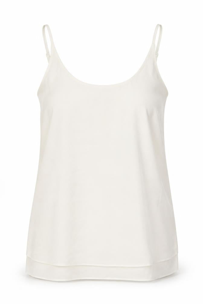 Miss Selfridge Womens White   Basic Tank Size 12 Scoop Neck