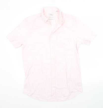 Preloved NEXT Mens Pink  Polyester  Button-Up Size 15.5 Collared - Front