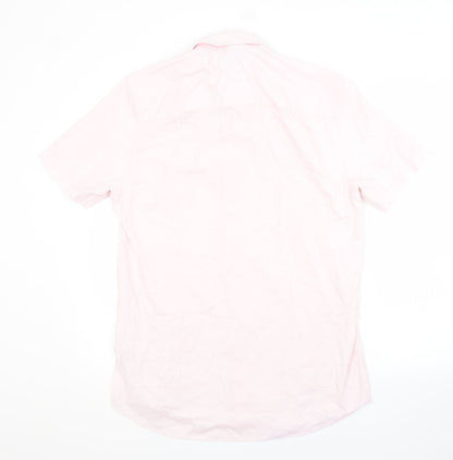 Preloved NEXT Mens Pink  Polyester  Button-Up Size 15.5 Collared - Back