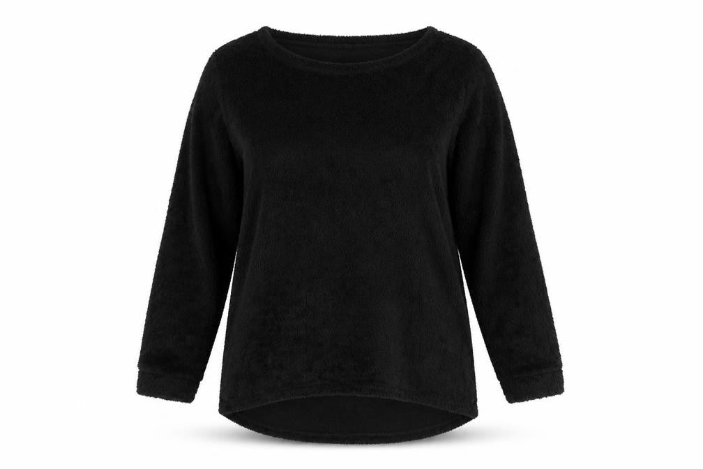 Preworn Womens Black Crew Neck  Cotton Pullover Jumper Size 2XL