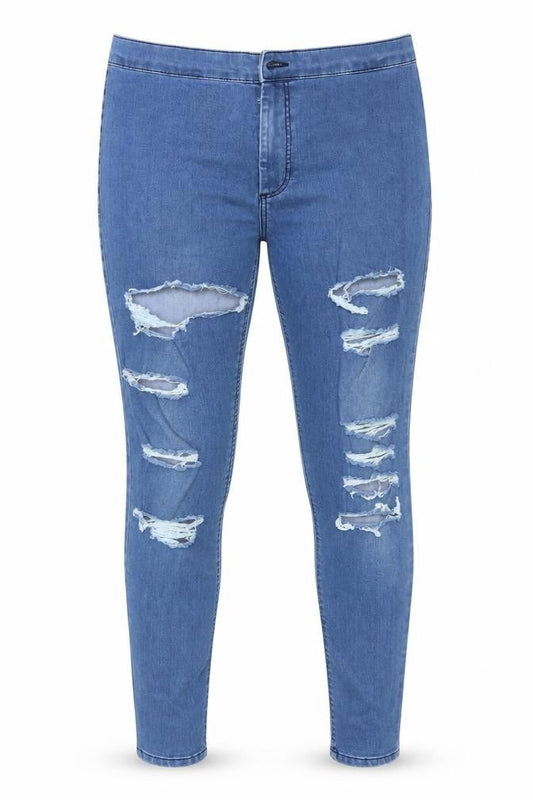 Topshop Womens Blue  Cotton Jegging Jeans Size 32 L32 in Regular