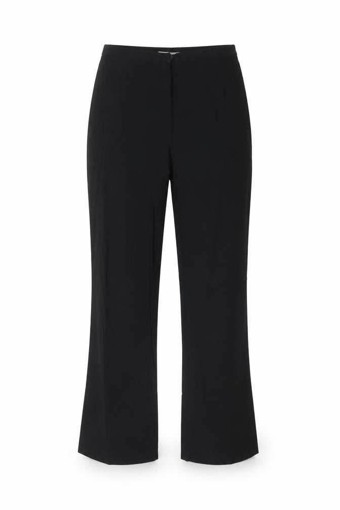 Marks & Spencer Womens Black  Viscose  Trousers Size 14 L26 in Regular