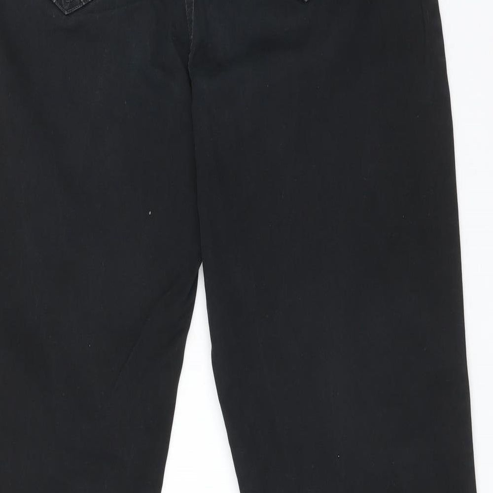 Your Sixth Sense Womens Black  Cotton Straight Jeans Size 12 L27 in Regular