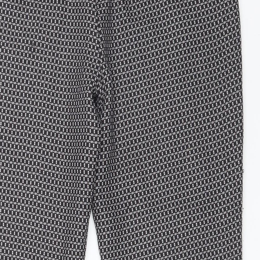 Dorothy Perkins Womens Multicoloured Check Polyester Dress Pants Trousers Size 10 L23 in Regular