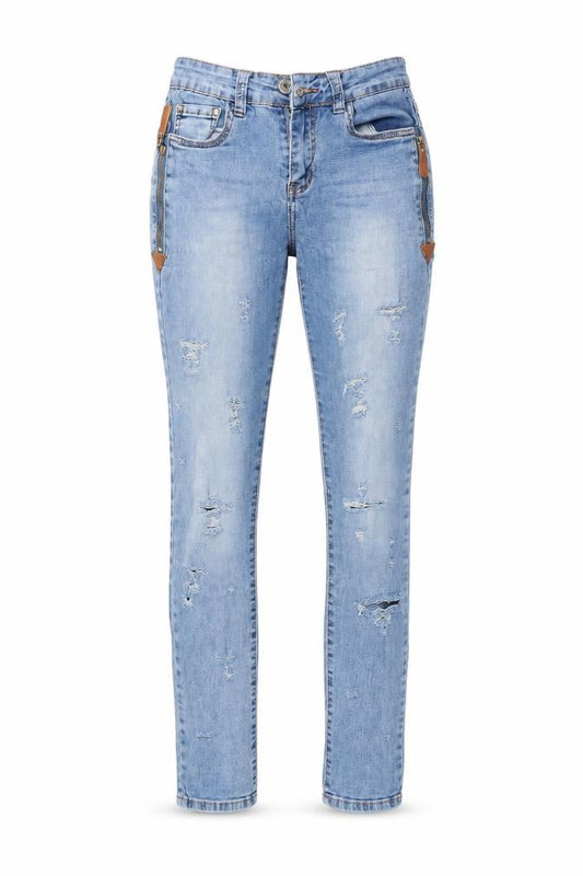 MISS RJ Womens Blue  Cotton Skinny Jeans Size 10 L28 in Regular