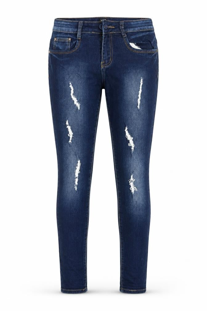 HOT BOTTOM Womens Blue  Cotton Skinny Jeans Size L L31 in Regular