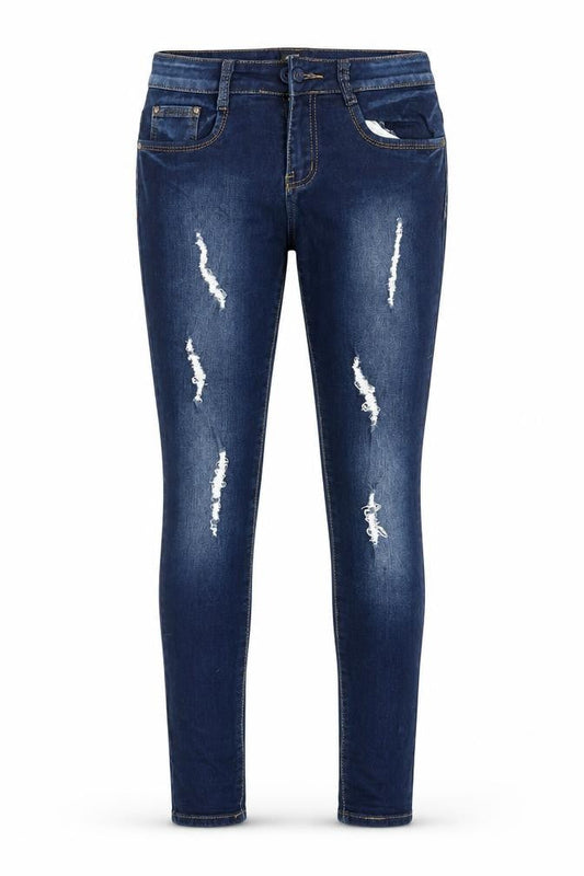 HOT BOTTOM Womens Blue  Cotton Skinny Jeans Size L L31 in Regular