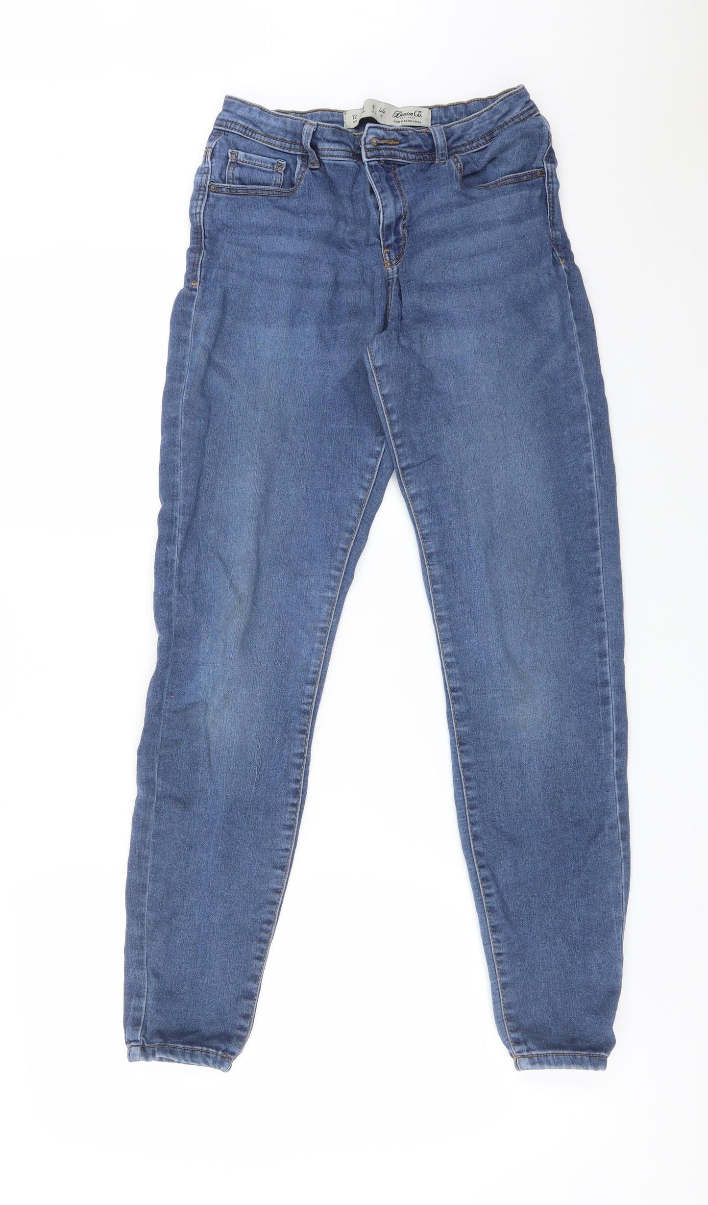 DENIM CO Womens Blue  Cotton Skinny Jeans Size 12 L29 in Regular