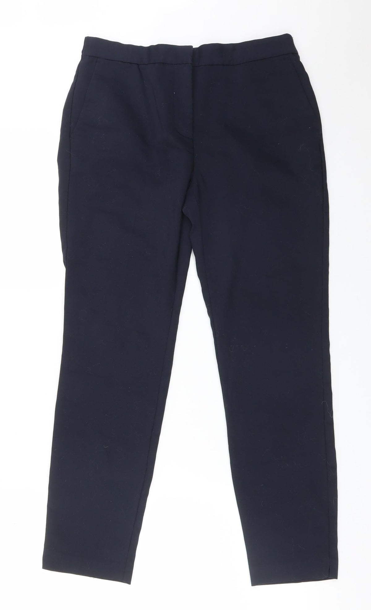 Zara Womens Blue  Cotton Dress Pants Trousers Size M L26 in Regular
