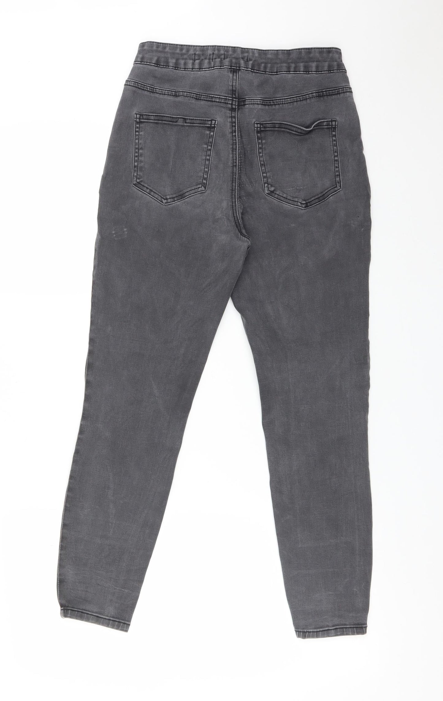 TU Womens Grey  Cotton Skinny Jeans Size 10 L25 in Regular