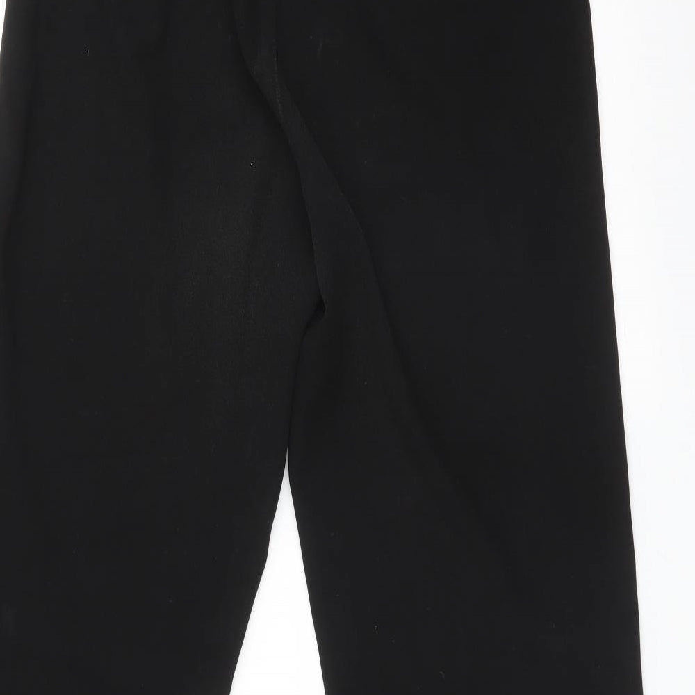 TU Womens Black  Polyester Dress Pants Trousers Size 12 L30 in Regular