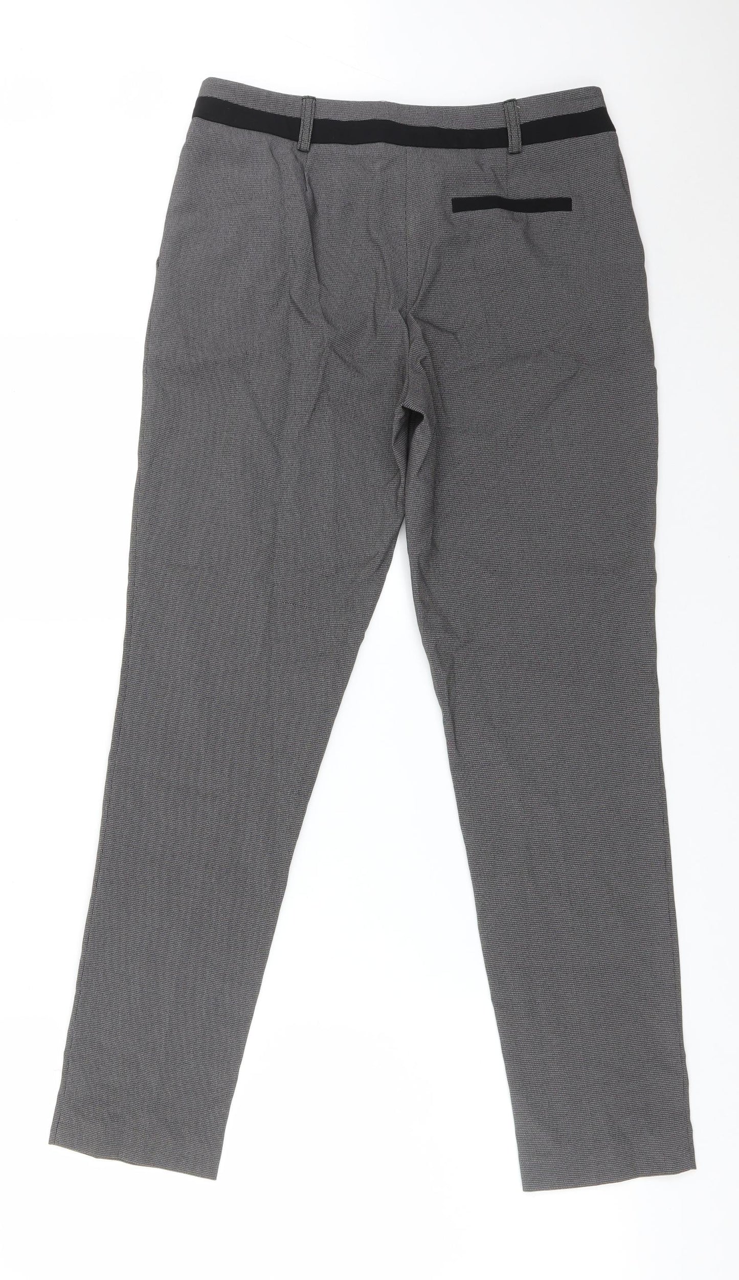 George Womens Multicoloured Check Polyester Dress Pants Trousers Size 8 L28 in Regular