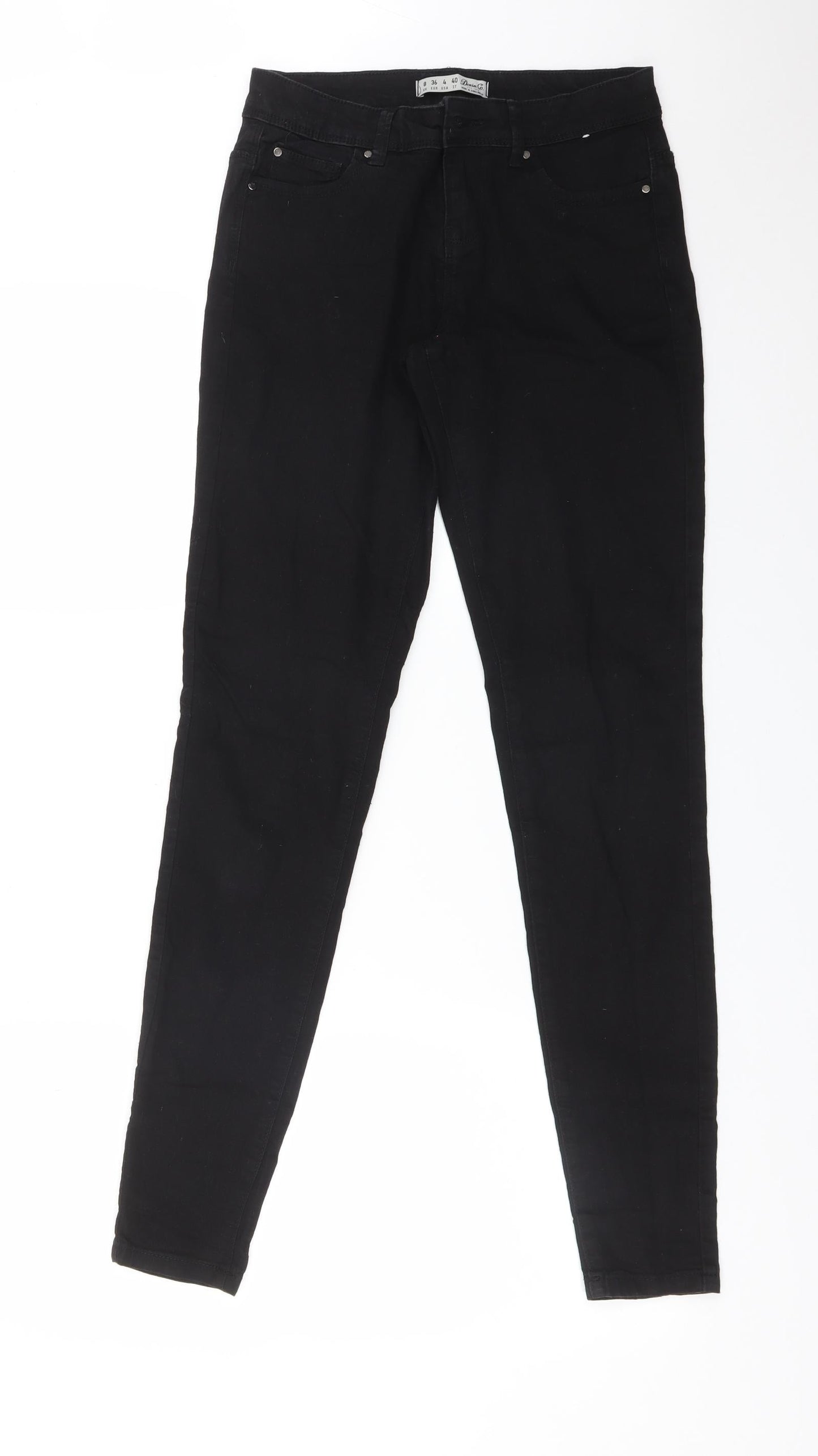 DENIM CO Womens Black  Cotton Skinny Jeans Size 8 L31 in Regular