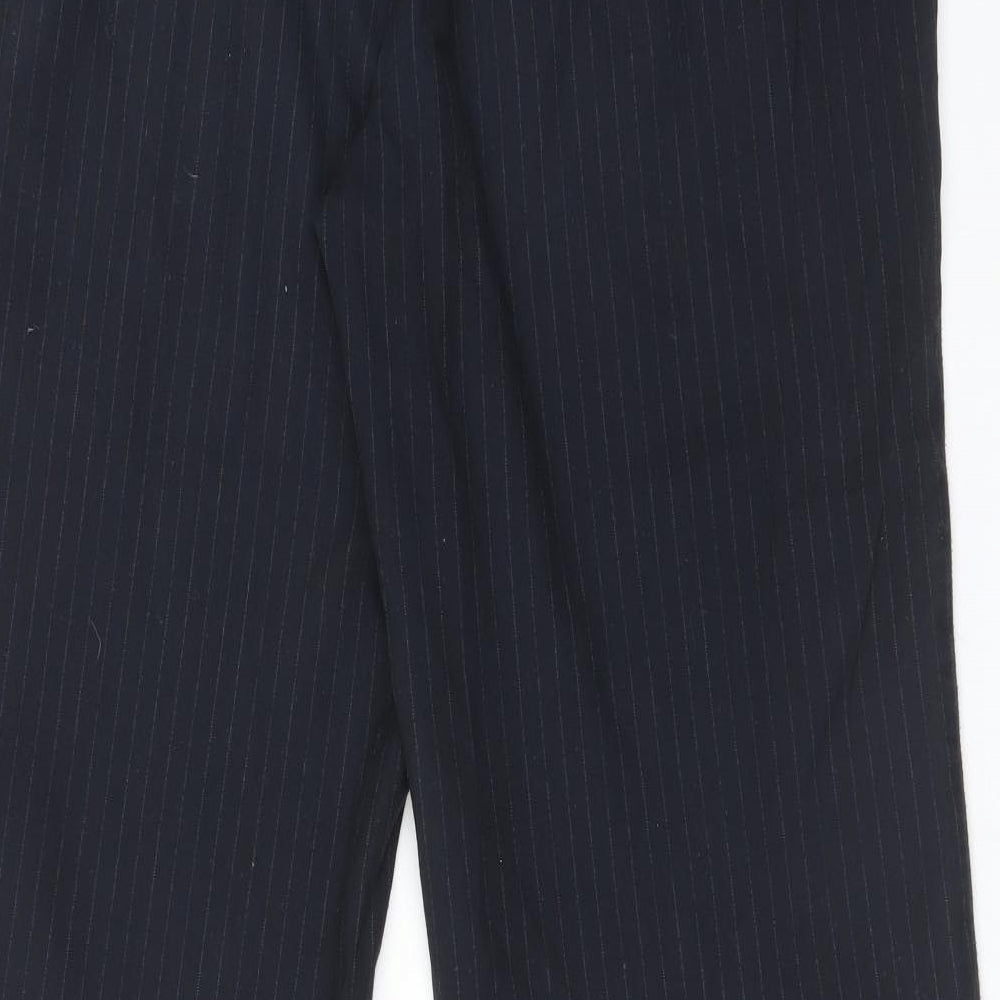 EDC Womens Blue Striped Polyester Trousers  Size 4 L31 in Regular