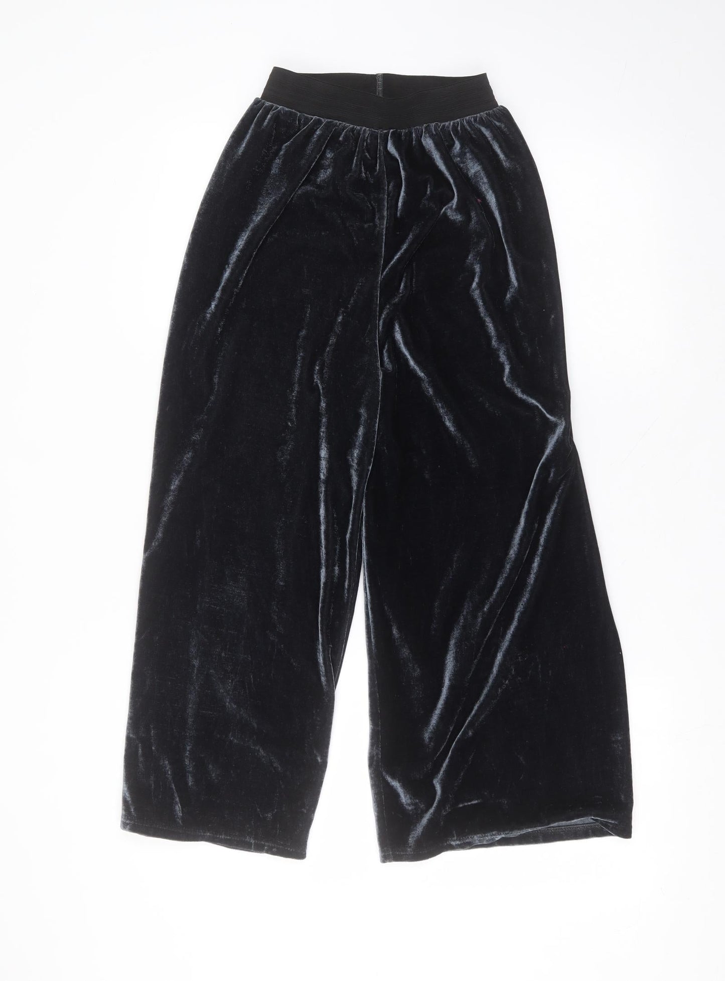 Yappa Womens Blue  Polyester Trousers  Size 8 L21 in Regular