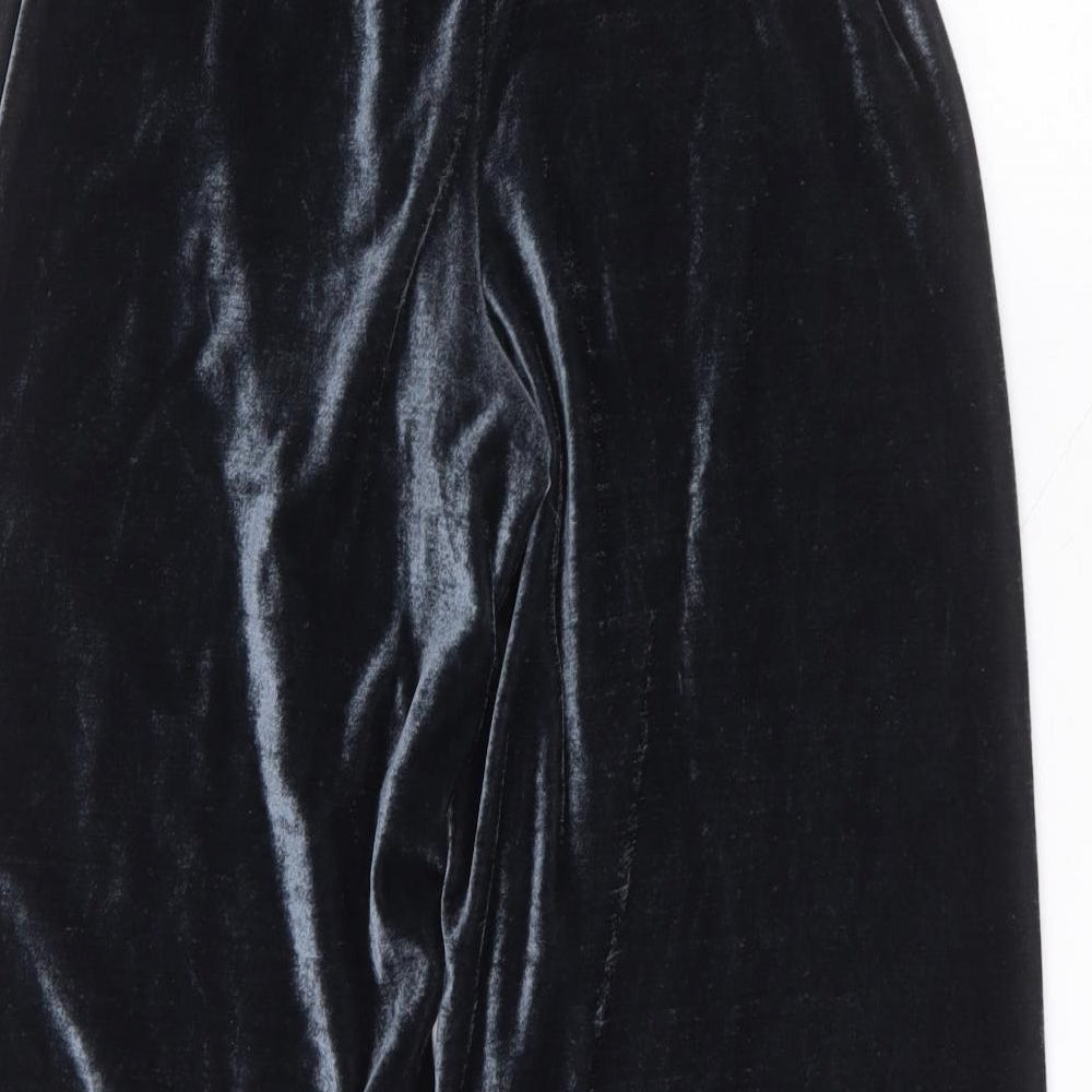 Yappa Womens Blue  Polyester Trousers  Size 8 L21 in Regular
