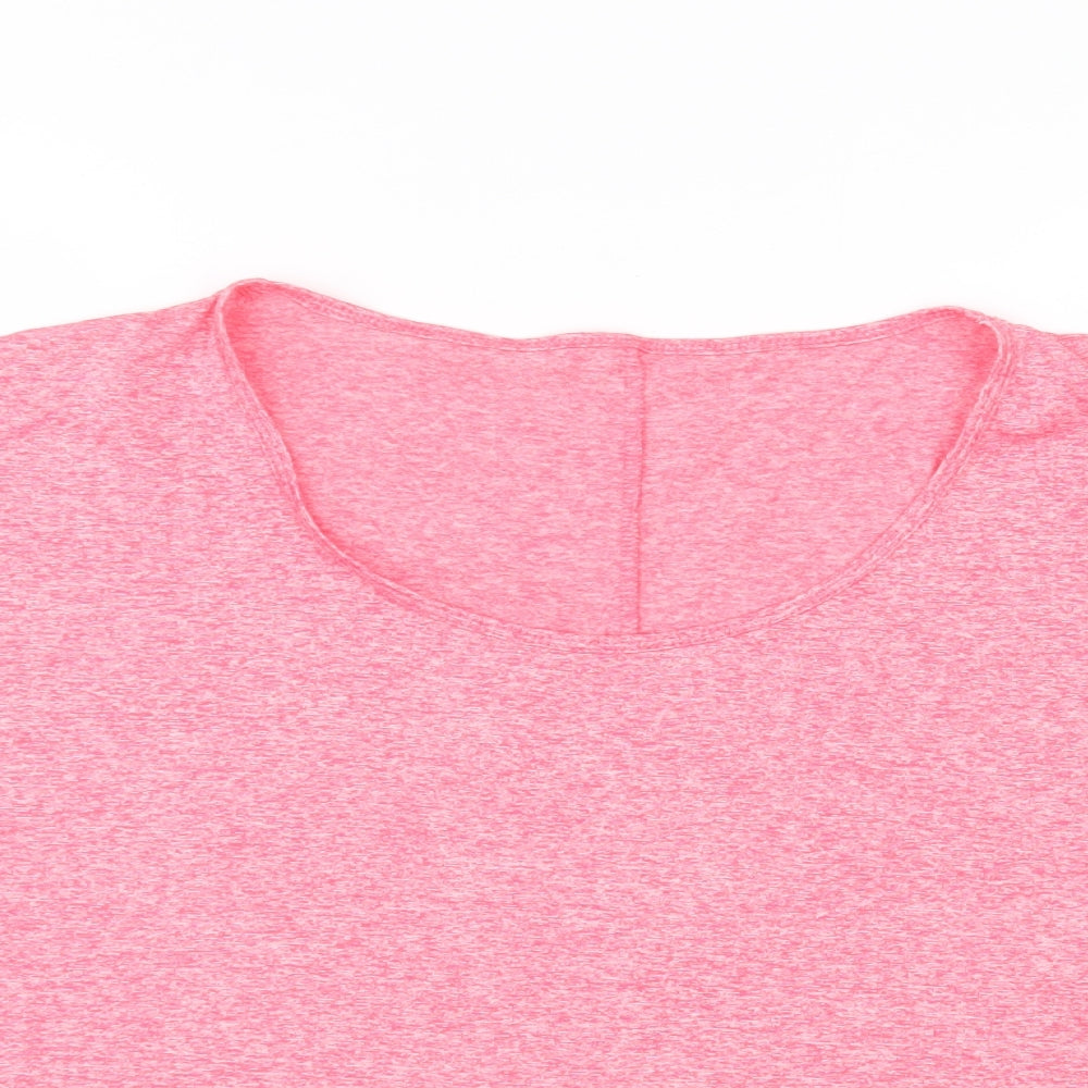 Matalan Womens Pink  Polyester Basic T-Shirt Size XL Round Neck