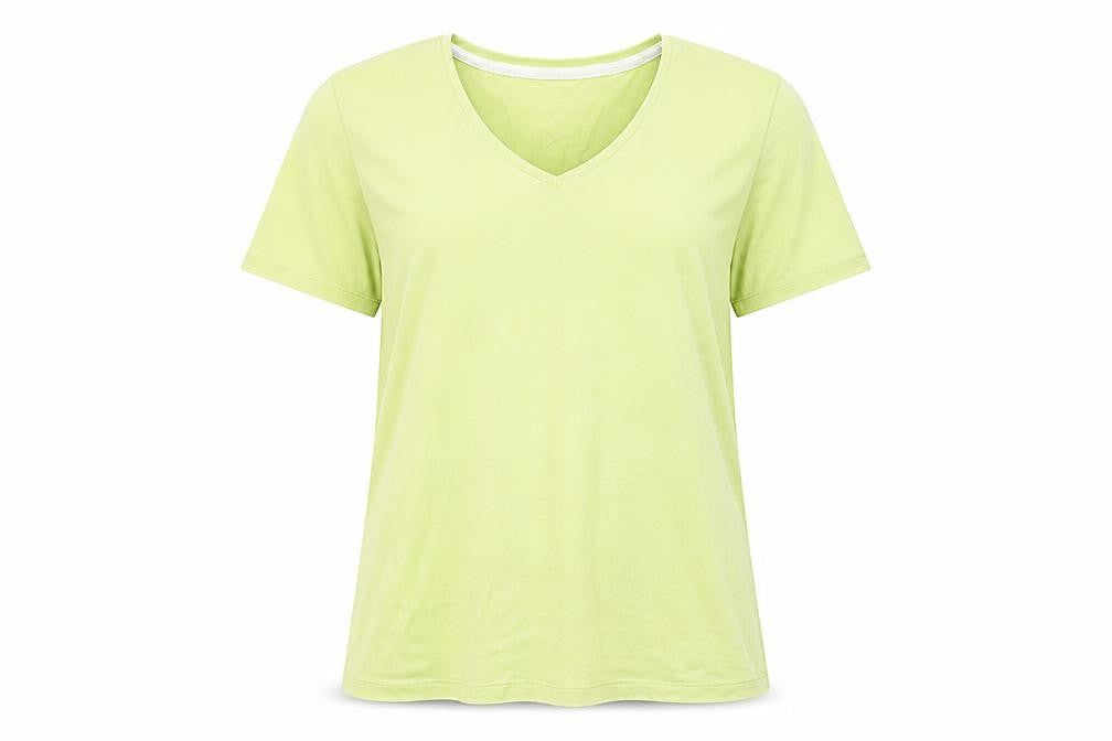 Bonmarché Mens Green Cotton T-Shirt Size L Round Neck