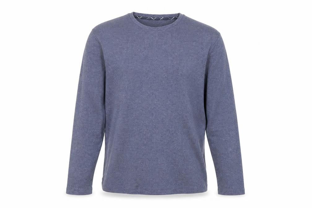 F&F Mens Blue Round Neck  Cotton Pullover Jumper Size L