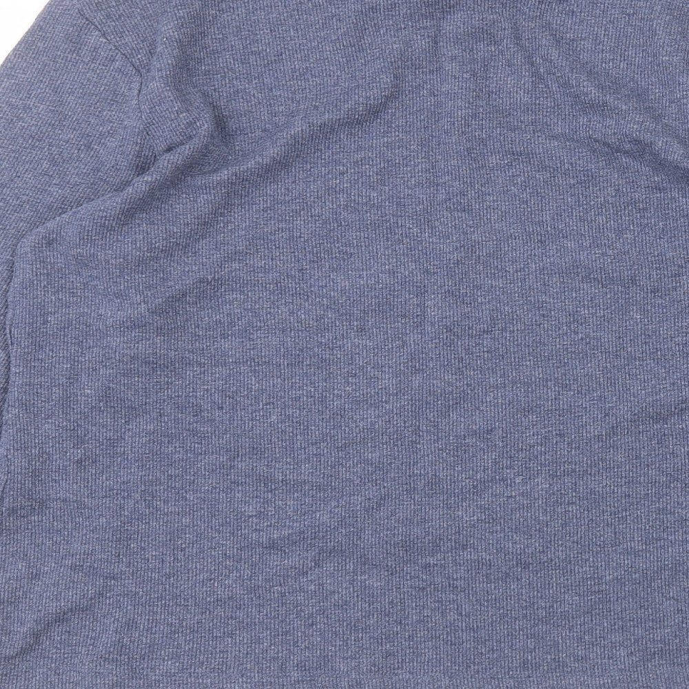 F&F Mens Blue Round Neck  Cotton Pullover Jumper Size L